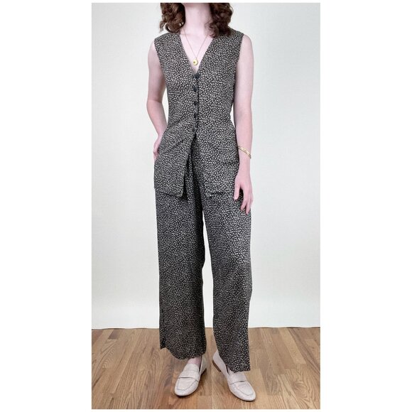 Vintage Matching Set Trouser Pants Vest Top Suit Old Money Quiet Luxury 90s Y2K - Picture 4 of 12